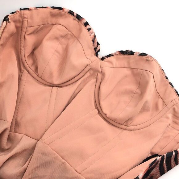 DUNDAS x REVOLVE Lana Mini Dress in Natural Zebra - Picture 5 of 12